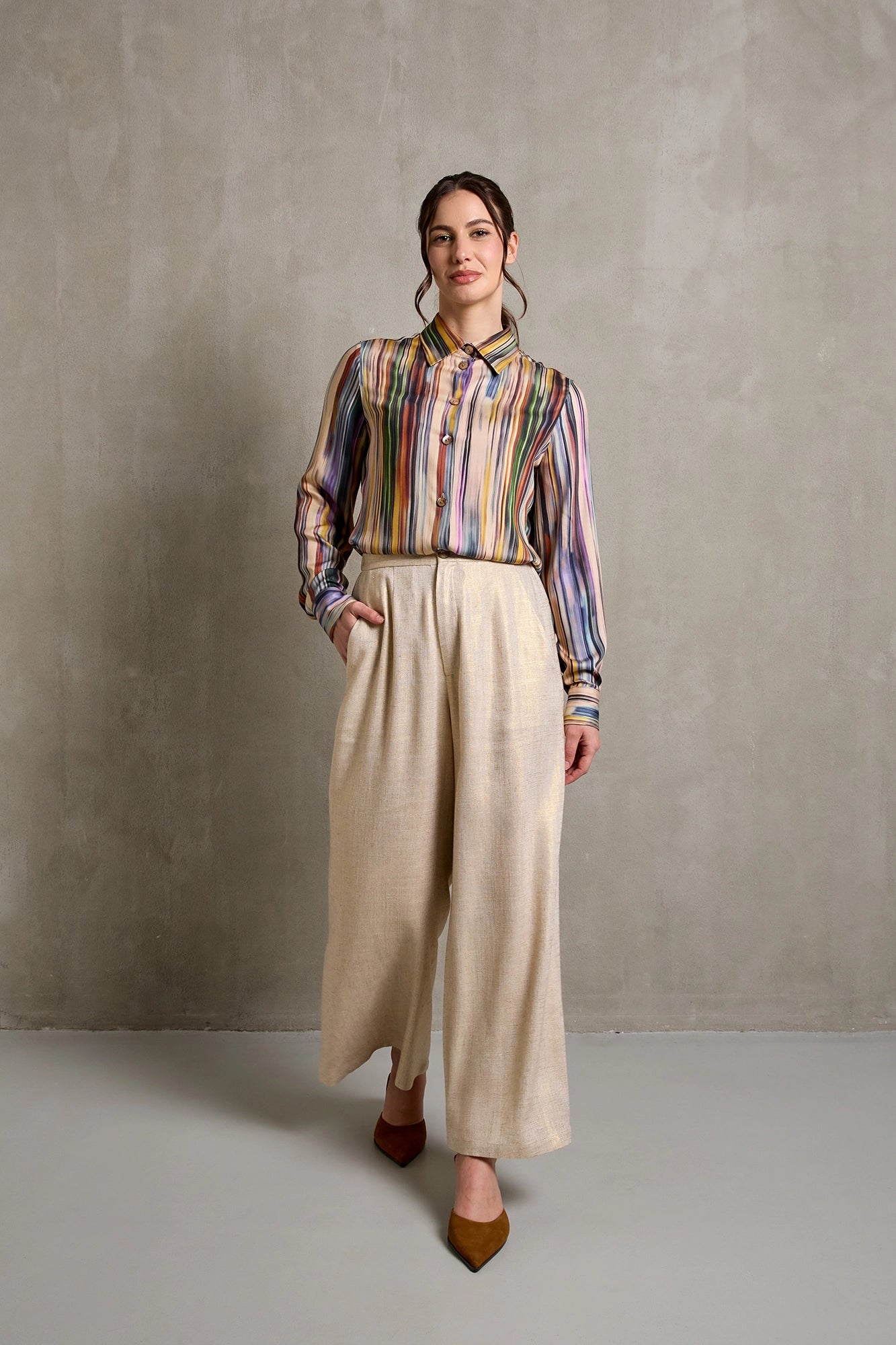 Ianus pantalone lino lurex